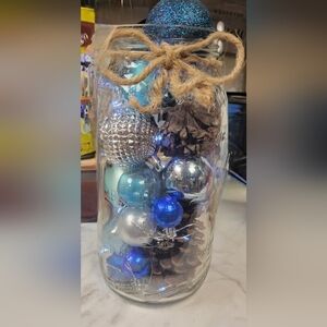 Christmas Ball Ornament Jar Fairy Light Decor